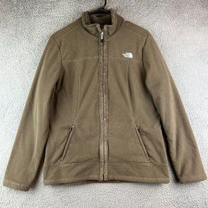 The North Face Jacket Women's L Full Zip Sherpa Fleece Brown Soft